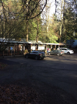 Parking lot at the Nature & Interpretive Center and the Wildlife Care Center
