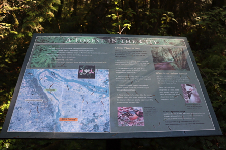A Forest in the City &ndash; interpretive signage on trail