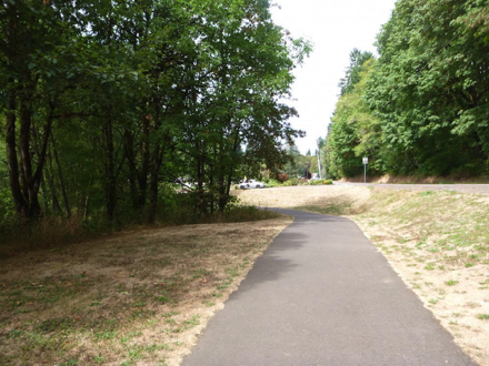 Paved route back to the main parking lot
