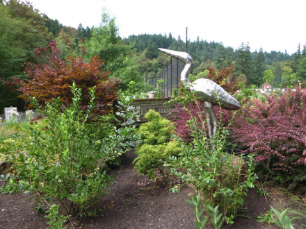 Beautiful landscaped park entrance