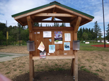 Covered information kiosk