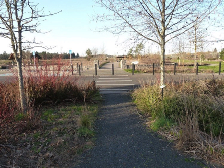 Walk from parking area to trail head and visitor center Walk from parking area to trail head and visitor center