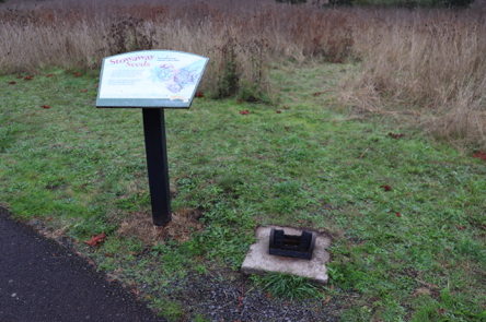 Shoe brush at entrance to Gateway Trail – display explaining why Shoe brush at entrance to Gateway Trail – display explaining why