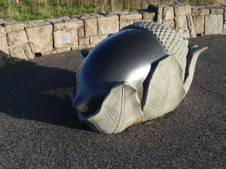Large rubber acorn tactile display – surrounded by resilient rubber tiles Large rubber acorn tactile display – surrounded by resilient rubber tiles