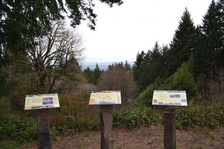Interpretive signage at viewpoint
