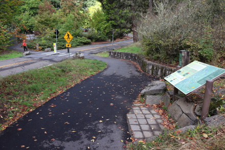 Lower end of Overlook Trail &ndash; interpretive display &ndash; leads to Vietnam Veterans parking lot