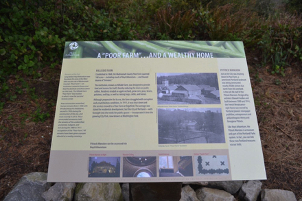 Interpretive signage at viewpoint