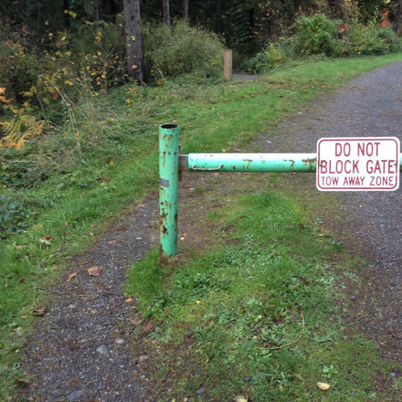 Users may have difficulty by-passing the barrier at SW Bray Lane which also leads to Redwood Deck and lookout