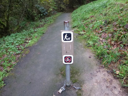 Dogs must be on a leash and bikes are not allowed