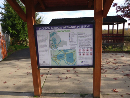 Information kiosk &ndash; map of preserve and trails &ndash; open dawn to dusk &ndash; hours & admission &ndash; rules & regulations