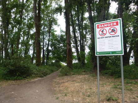 Sign - do not enter water