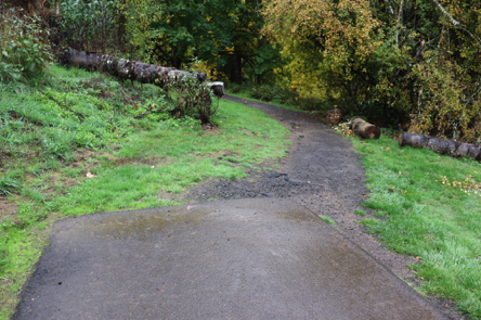Transition from hard to gravel surface