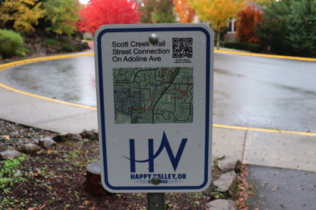 Trail map with QR code