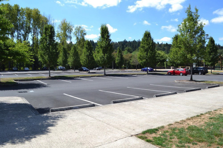 Large main parking lot