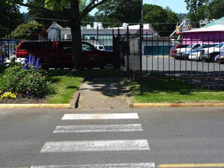 Intended accessible path, but gate is locked