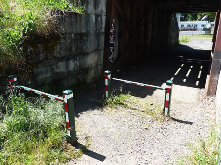 Bollards to keep out bicycles