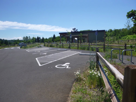 Accessible parking near the Visitor Center