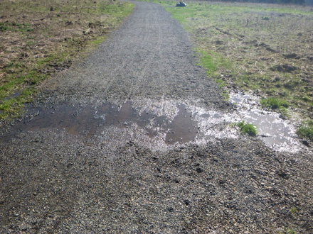 There may be uncontrolled runoff on natural surface trails