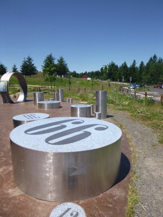 Functional art displays - accessible picnic bench - Visitor Center - restrooms