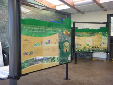 Interpretive displays in the Visitor Center