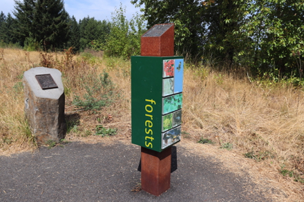 Signage about the habitat &ndash; tactile image of foliage