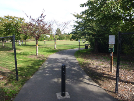 Rock Creek Trailhead near Orchard Park parking lot with dog bags &ndash; trash can