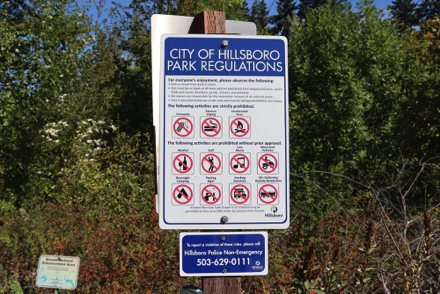 Park regulations and hours