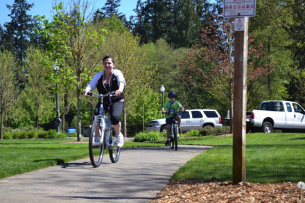 Paved access route into Rood Bridge Park