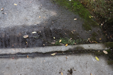 Lip and mud at the Creekside Loop Bridge