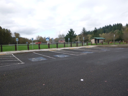 Hard surface parking at sports complex &ndash; accessible parking &ndash; restrooms &ndash; sports fields