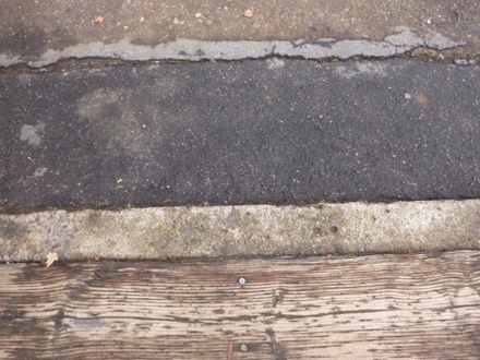 Transition from hard surface to wooden bridge at Klineline Ponds
