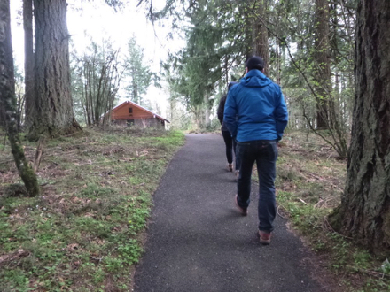 Paved Shelter Trail extends from lower parking lot to shelter and restroom &ndash; trail has steep grade