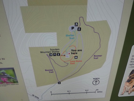 Map of the trails in the park Map of the trails in the park