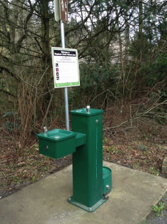 Drinking fountain at trailhead