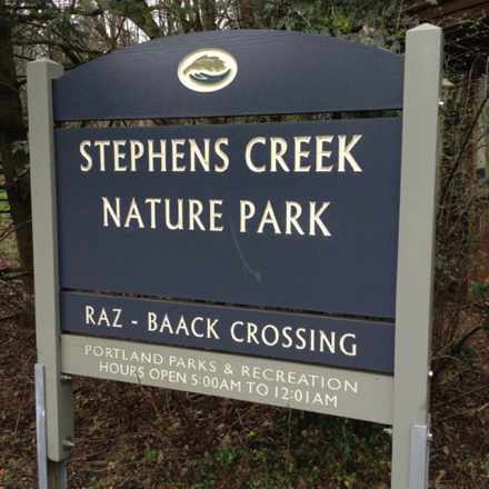 Location sign at the trailhead