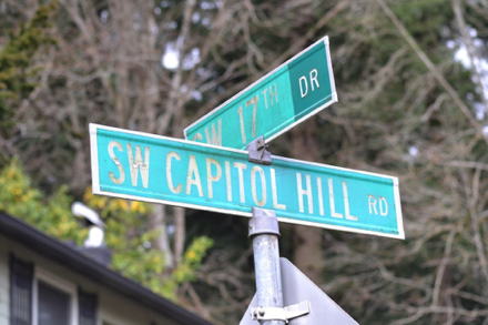 End of the trail.  SW Capitol Hill Road & SW 17th