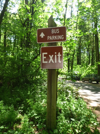 There is bus parking beyond the main parking lot