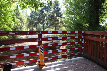 End of boardwalk &ndash; current construction work to connect to Brown's Ferry Park &nbsp;